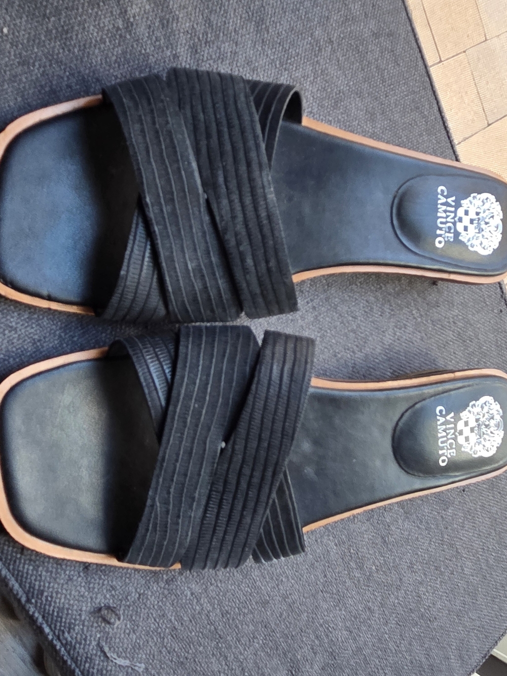 Vince Camuto Black Slide Sandals